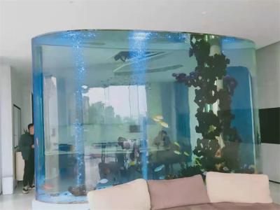 China o plexiglás plástico claro grosso do aquário dos painéis de 50mm cobre 12700x2450mm à venda