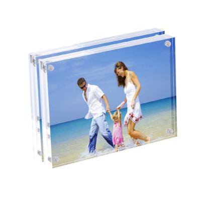 China PMMA Custom Acrylic Fabrication Floating Acrylic Box Frame Acrylic Picture Frame for sale