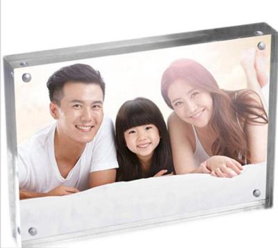 China A4 Perspex Frame Transparent Acrylic Block Photo Frame for sale