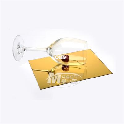 Chine feuille acrylique de miroir d'or adaptée aux besoins du client par coupe de 4X8ft pour largement des décorations à vendre