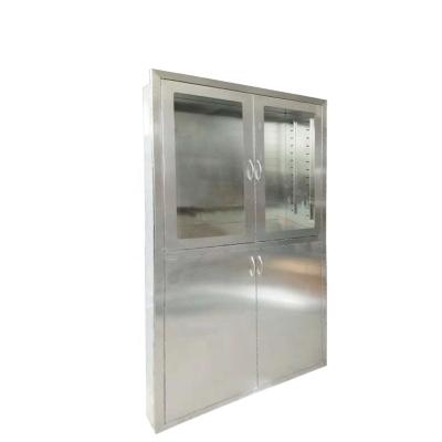 China Polished Stainless Steel Medical Cabinet Operating Room Cabinets Galvanized Steel 1.0mm for sale