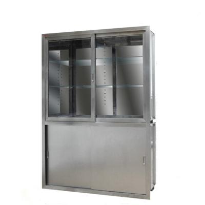 China 201 Wall Mounted Stainless Steel Medical Cabinet 500mm Height 0.5mm Thick for sale