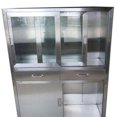 China SUS304 Stainless Steel Medical Cabinet Hospital Cabinet Polished Anti Water for sale