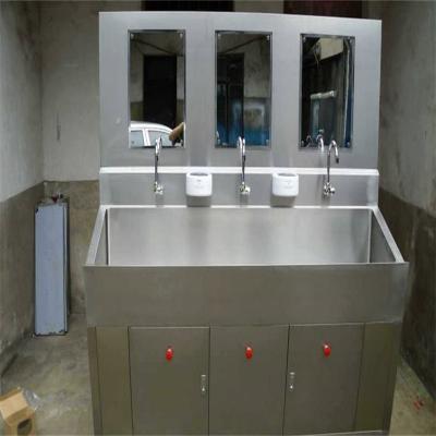 China Dissipador de aço inoxidável médico SUS201 da lavagem da mão do dissipador da operação da oficina com furos de conexão à venda