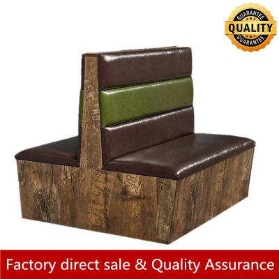 China loft unique wood leather booth seating for restaurant bar stylish custom made size shape booth seating double side booth for sale