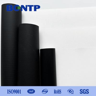China Hot Sales Super Flat 5.1M White-Black PVC Front Projection Screen Fabric for sale