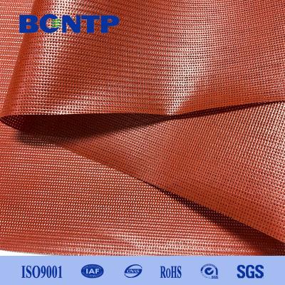 China 1000D PVC Coated  see through polyester mesh fabric anti-uv high strength for sale