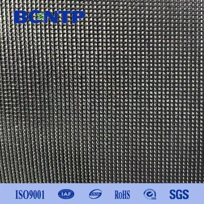 China BLACK color  PVC Mesh Fabric Poly  Vinyl Fabric 1000D 1818 high strength for shopping cart material in roll for sale