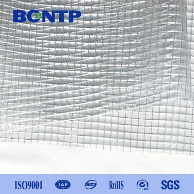 China 1000D Transparent Mesh Fabric PVC Covers Tarpaulin White Mesh For Greenhouse for sale
