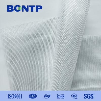 China Clear  Transparent Mesh Fabric Waterproof Polyester PVC Tarpaulin for sale