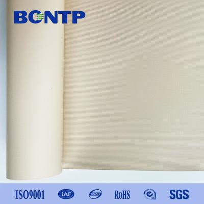 China Fire Retardent 100% Blackout Curtain Fabric Fiberglass / 3 layers PVC +1 layer Fiberglass For Vertical roller curtain for sale