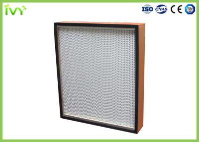 China Box Type Deep Pleat HEPA Filter H10 - H14 HEPA Media Filter With Wooden Frame for sale