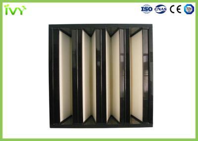China V Bank Large Air Flow HEPA Filter Fiberglass Mini Pleated Filter for sale