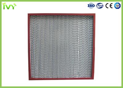 China Thermostable Industrial HEPA Air Filter With Fiberglass Medium Material for sale