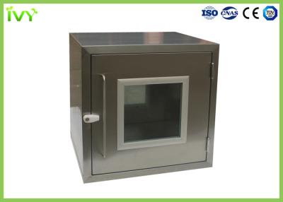 China Embedded Cleanroom Pass Through Box Static SS Pass Box Interlock for sale