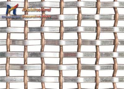 China Lobby Architectural Woven Wire Mesh 7mm Double Crimped for sale