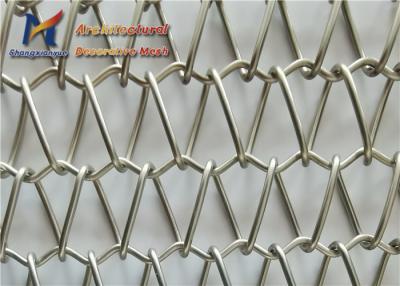 China Malla de alambre 1.5m m 8m m 304 de acero inoxidables de la banda transportadora de la fachada en venta