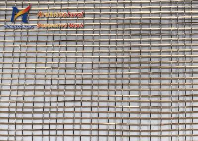 China Coated Laminated Glass Wire Mesh 0.8mm Decorative Metal Mesh Screen for sale