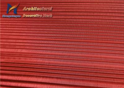 China Fireproof Laminated Glass Wire Mesh Red Stainless Steel 316 for sale