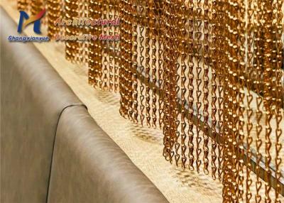 China Ceiling Undulated Industrial Chain Curtains 2.0mm Heavy Metal Chain Link for sale