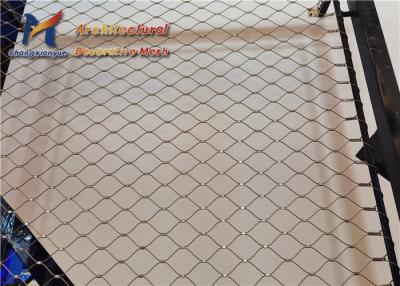 China 1.6mm Stainless Steel Wire Rope Mesh Platform Safety Fence Tensile Facade Cable Net Barrier for sale