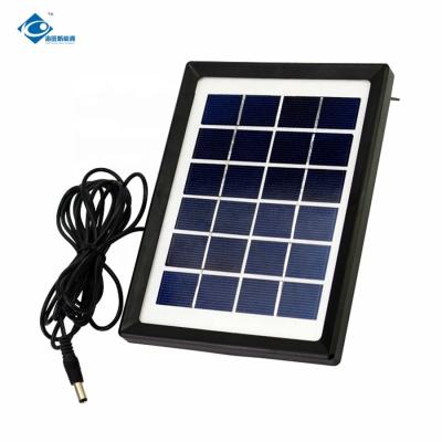 China 6V Photovoltaic Portable Solar Panel ZW-2.5W-6V Mini Glass Laminated Solar Panels 2.5W for sale
