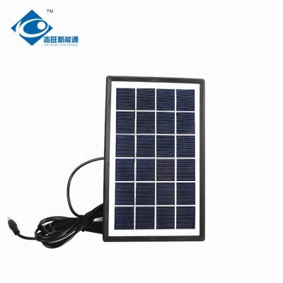 China 3 Watt 6V Portable Glass Laminated Solar Panels ZW-3W-6V-2 Outdoor Power Station Solar Charger 6V for sale