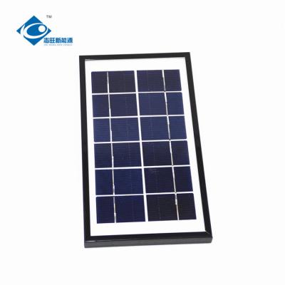 China 6V 4W aluminum frame Glass Laminated Solar Panel ZW-4W-6V-2 high efficient solar panel for sale