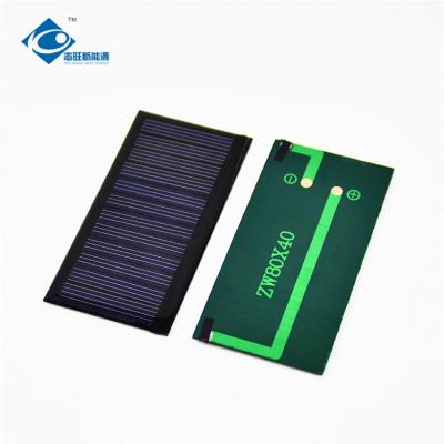 China 0.43W Plate Eco-worthy Solar Panel ZW-8040-6V Customized Mini Epoxy Solar Panel 6V for sale