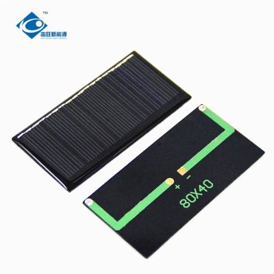 China el panel solar polivinílico subido ZW-8040-9V solar híbrido 9V del panel del pvt polivinílico del cristalline 0.35W en venta