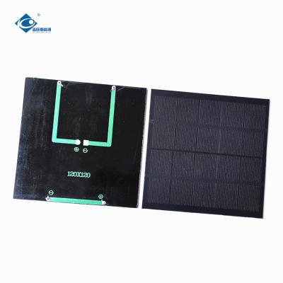 China Rohs 5V Residential solar charger controller 2W ZW-120120 mono transparent solar panel 0.4A for sale