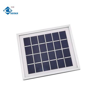 China 6V 2W Portable Aluminum Frames Solar Panel Charger ZW-2W-6V Glass Laminated Solar Panels for sale