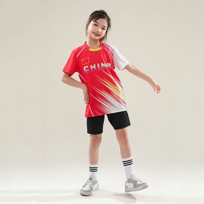 China 2021 new fashion breathable badminton jerseys table tennis jerseys children tennis jerseys for sale