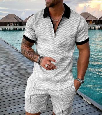 China Summer Casual Sports Outfit Short Sleeved Casual Two Piece Sports Suit for sale
