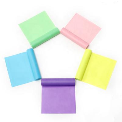 China 5 Colors Assorted 1500*150*0.35mm TPE Resistance Bands For Body Therapy for sale