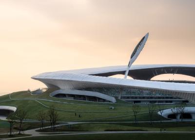 China Gimnasio prefabricado de acero modificado para requisitos particulares de los edificios del metal del estadio Q355 de la estructura en venta