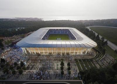 China Light Prefab Metal Gym Buildings Pre Engineered Steel Stadium for sale