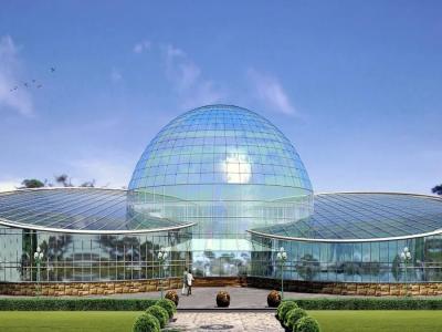 China Galvanized Pipe Sightseeing Greenhouse Restaurant Custom Shaped 4600㎡ for sale