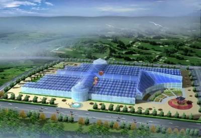 China Lightweight Steel Sightseeing Venlo Glass Greenhouse Restaurant Custom Shaped à venda