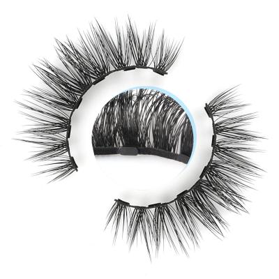 China 27mm Length Faux Natural False Eyelashes Magnetic Lashes With Liner for sale