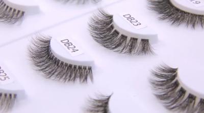 China 3D Wispy Natural False Eyelashes 0.10mm Thickness Colorful Silk for sale
