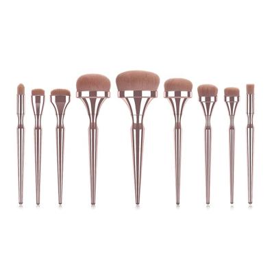 China Synthetic Hair 9 Piece Cosmetic Makeup Brush Set For Makeup Artist for sale
