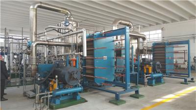 China Evaporador mecánico del vapor de la MVR de la placa para el consumo bajo del vapor del lactato de calcio en venta