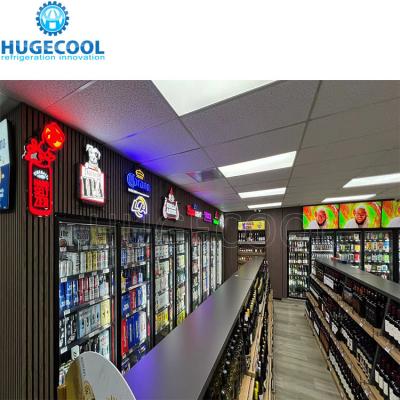 China Customized Display Cold Room Walk in Cooler with Display Glass Doors for sale