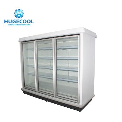 China Fan que refresca el refrigerador de la exhibición de Multideck con el material exterior de la prueba del impacto en venta