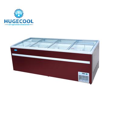 China Air Cooled Supermarket Island Freezer Customized Capacity For Meat / Ice Cream for sale