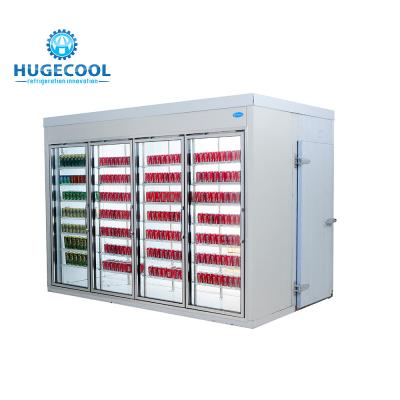 China 4 Door Convenience Store Fridge , Beverage Cooler Refrigerator For Supermarket for sale