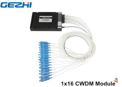 China CWDM pasivo Mux Demux del dispositivo 1 x 16 para el sistema de la red/CATV del WDM en venta