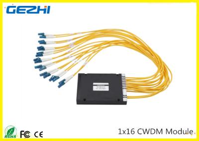 China 1x16CH CWDM Mux Demux Module 1260 - 1620nm LC Connector Multiple Wavelengths for sale