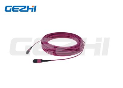 China cordón de remiendo rojo del cable de 12Core Data Center Om4 Rose Round Mtp Mpo Optical en venta